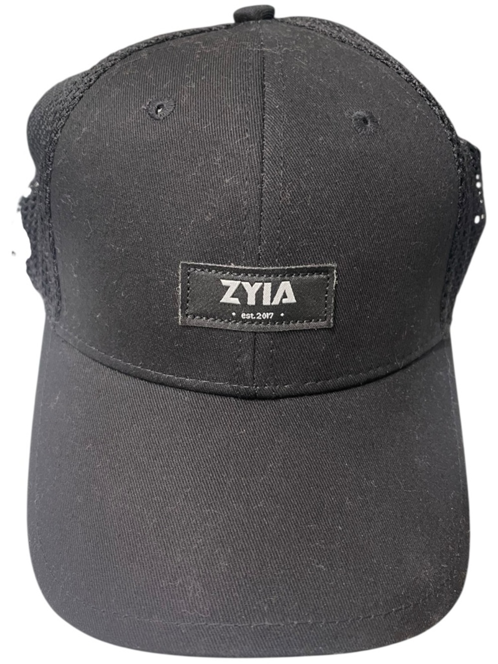 ZYIA Black Mesh Back Baseball Cap brand new